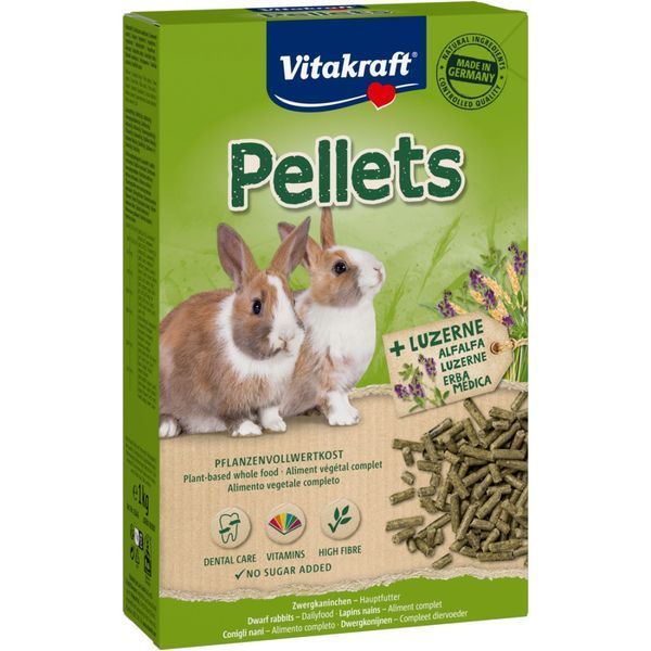 Корм Vitakraft Pellets для декоративних кроликів 1 кг 1111119041 фото