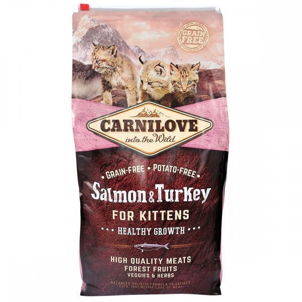 Корм сухий Carnilove Cat Kitten для кошенят з лососем та індичкою 6 кг 1111145071 фото