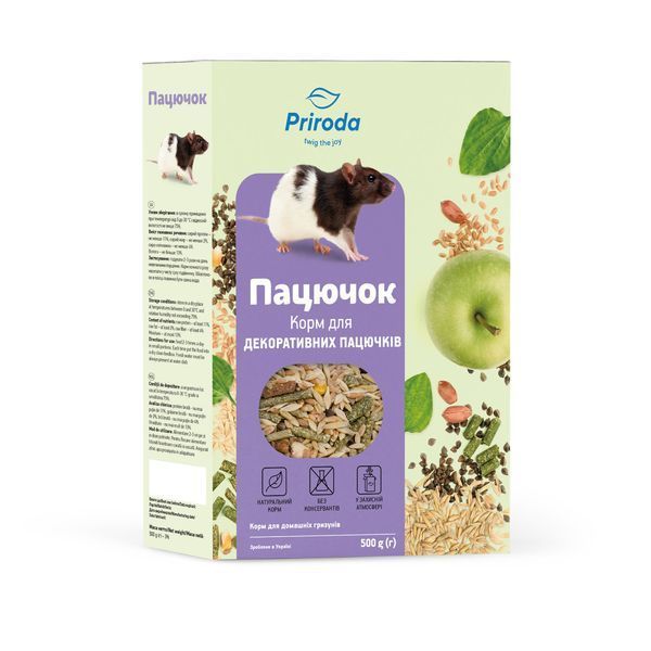 Корм Природа Пацючок для декоративних пацюків 500 г 1111155103 фото