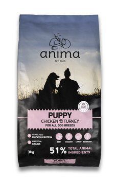 Anima суперпреміум корм для цуценят курка та індичка з рисом 3 кг ANMP3 фото