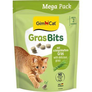 Вітамінізовані таблетки GimCat Gras Bits для котів усіх порід трав яні кульки 425г пауч 1111183838 фото