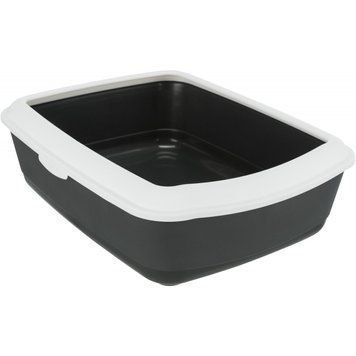 Туалет Trixie Classic для котів з рамкою сірий/білий пластиковий 37х15х47 см 1111165633 фото