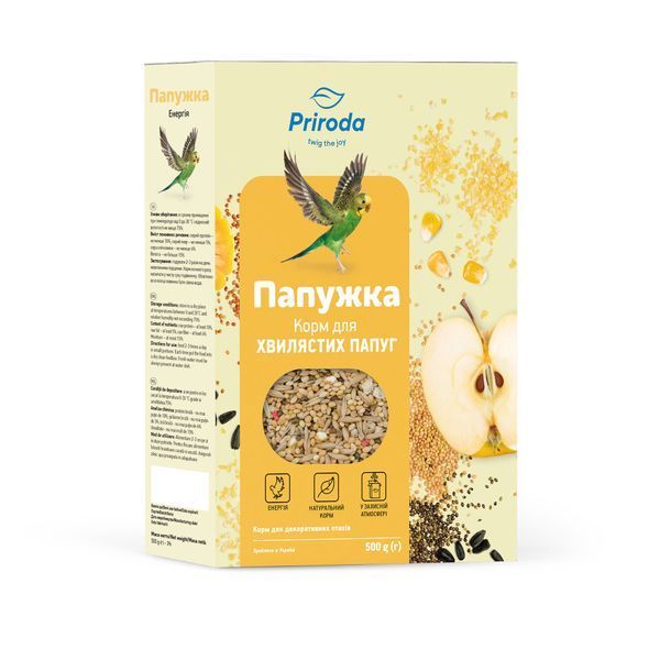Корм Природа Папужка Енергія для хвилястих папуг 500 г 1111155089 фото