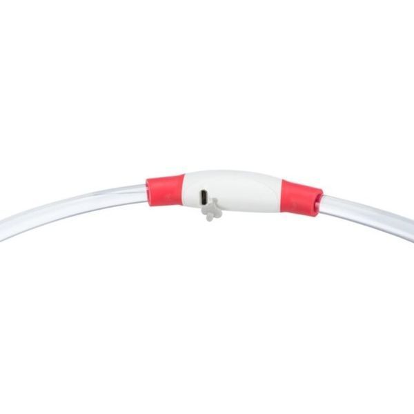 Нашийник Trixie Flash Light Ring USB для собак мигаючий силіконовий червоний розмір L&ndash;XL 65 см/8 мм 1111226486 фото