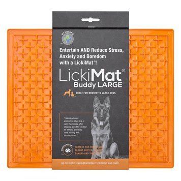 Лизальний килимок антистрес для собак LickiMat Buddy X Large Orange, м'яка основа 27754 фото