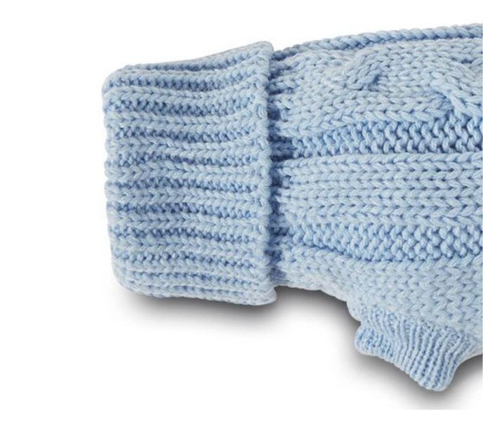 В'язаний светр для собаки Wolters Cable Knit з візерунком коси 35 см Синій 29604 фото
