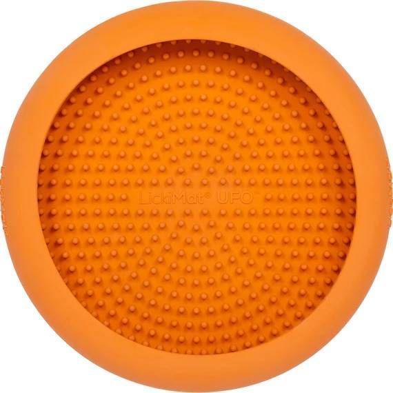 Лизальний килимок антистрес для собак LickiMat UFO Orange, для купання та догляду, на присосках 27774 фото