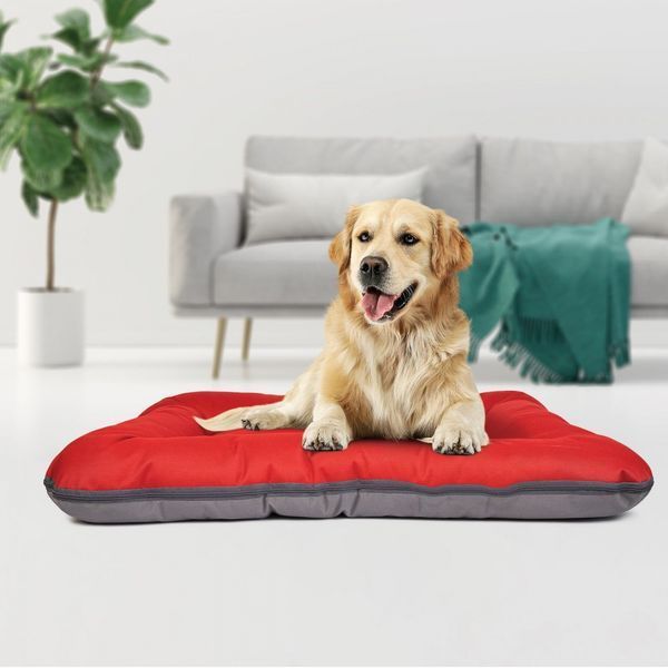 Лежак Pet Fashion Askold 4 для собак теракотовий/сірий 80x60x13 см 1111170060 фото
