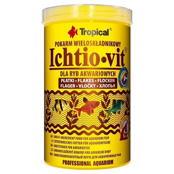 Корм Tropical Ichtio-Vit для всіх акваріумних риб пластівці 120 г 12568 фото