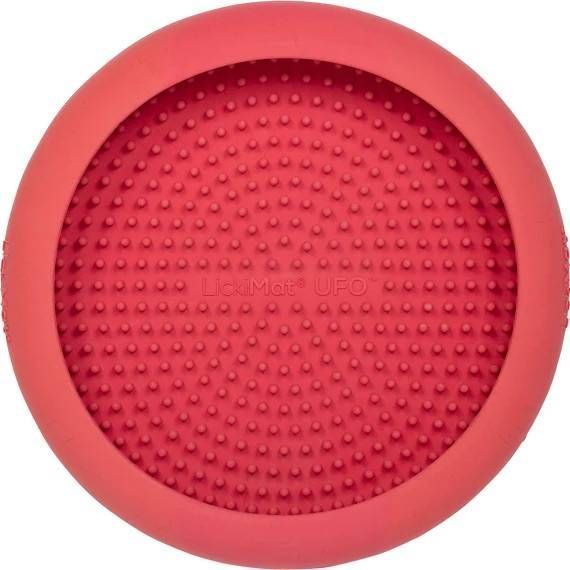 Лизальний килимок антистрес для собак LickiMat UFO Pink, для купання та догляду, на присосках 27775 фото