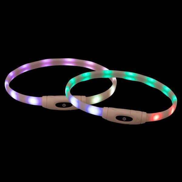 Нашийник Trixie що світиться з USB силікон різнокольоровий XS&ndash;XL 65 см х 16 мм 1111185169 фото