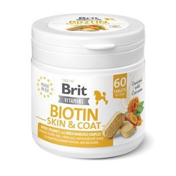 Вітаміни Brit Vitamins Biotin Skin & Coat Care для собак для шкіри та шерсті 60 таблеток 1111187085 фото