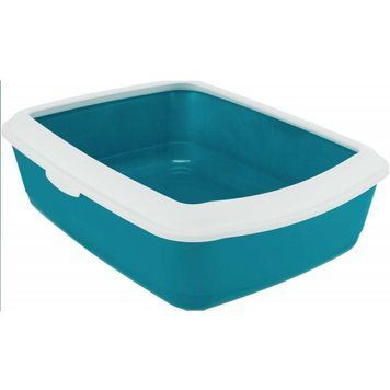 Туалет Trixie для котів Classic з рамкою синій/білий пластиковий 37х15х47см 1111165705 фото
