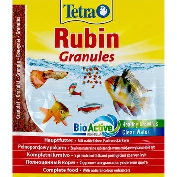 Корм сухий Tetra Rubin Granules для акваріумних рибок для яскравості забарвлення в гранулах 15 г 1111131114 фото