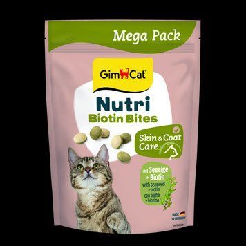 Вітаміни GimCat Nutri Biotin Bites для котів для покращення стану шерсті та шкіри з морськими водоростями 425 г 1111194544 фото