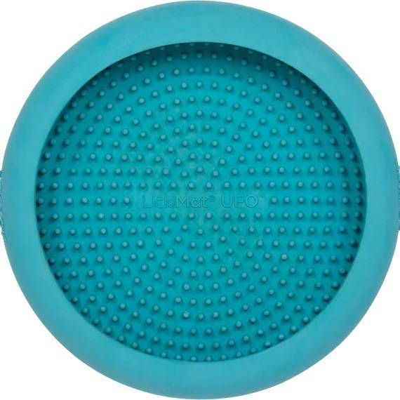 Лизальний килимок антистрес для собак LickiMat UFO Turquoise, для купання та догляду, на присосках 27777 фото
