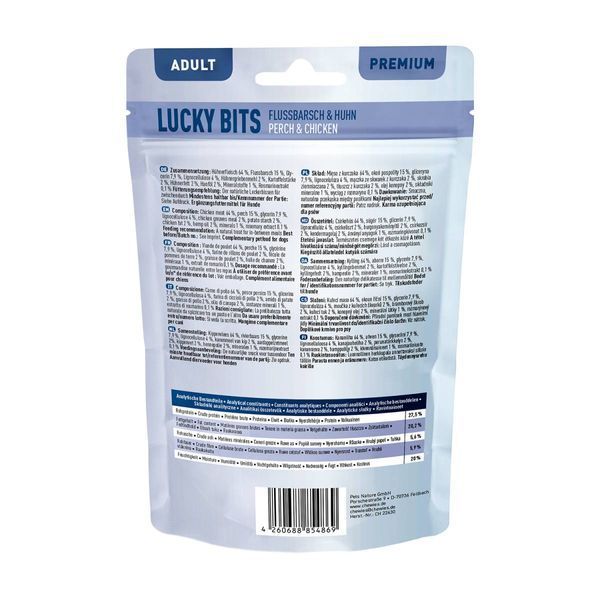 Натуральные лакомства из мяса Курицы и Окуня Chewies Lucky Bits для взрослых собак 100 г 32171 фото
