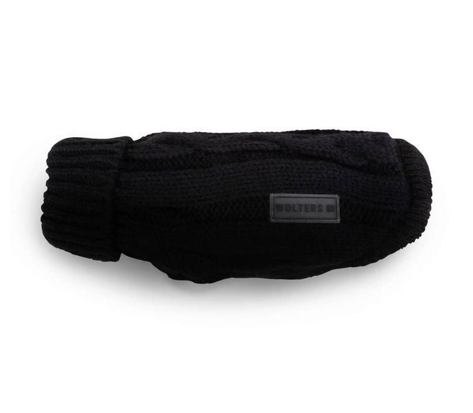 Вязаный свитер для собаки Wolters Cable Knit с узором коса 45 см Черный 29618 фото