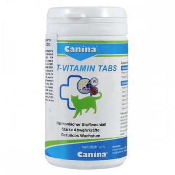 Вітамінний комплекс Canina Cat-Vitamin Tabs для котів 50 г 100 табл. 1111111986 фото