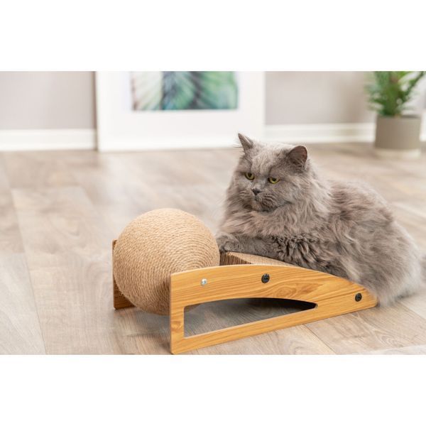 Дряпка Trixie для котів Рампа з м ячем картон і МДФ 40х17х20 см 1111185460 фото