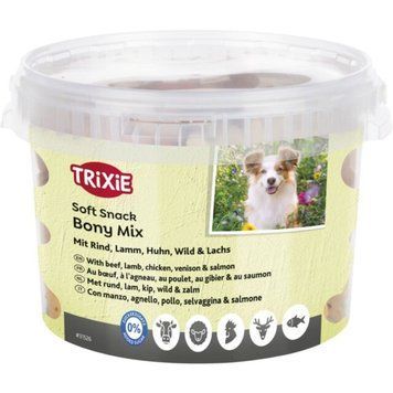 Ласощі Trixie Soft Snack Bony Mix XXL для собак асорті відро пластик 1800 г 1111148376 фото