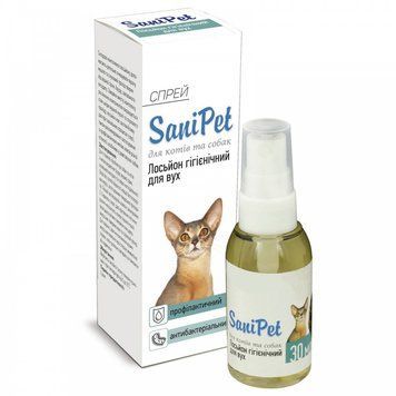 Лосьйон Provet SANIPET спрей для котів та собак для догляду за вухами 30 мл 1111140373 фото