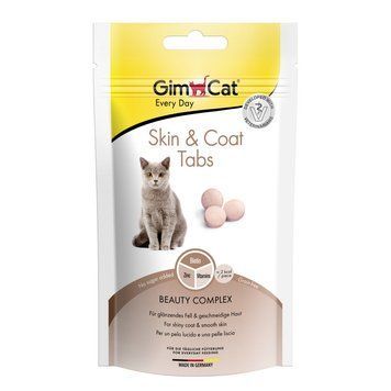 Вітаміни GimCat Every Day Skin and Coat таблетки для котів для покращення стану шерсті 40 г 1111153593 фото