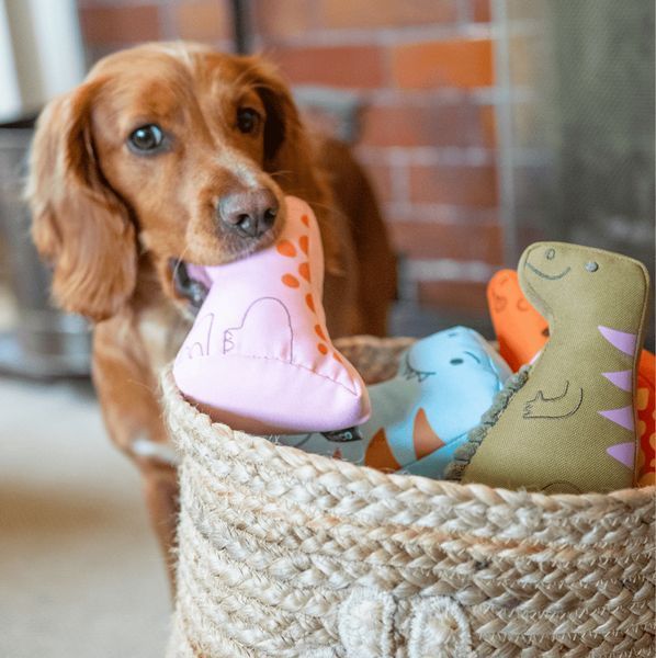 Мягкая игрушка для собак Beco Pets Трицератопс Оранжевый L 42151 фото