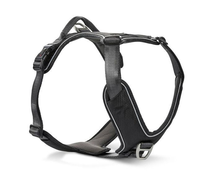 Шлейка для собак пом'якшена з ручкою Wolters Active Pro Comfort 6 70-85 см Чорний 29672 фото