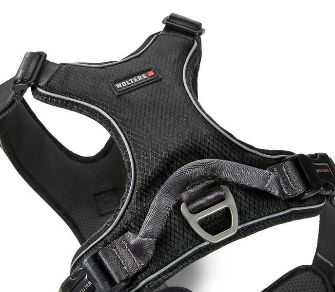 Шлейка для собак пом'якшена з ручкою Wolters Active Pro Comfort 6 70-85 см Чорний 29672 фото