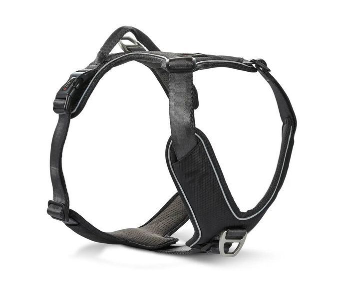 Шлейка для собак пом'якшена з ручкою Wolters Active Pro Comfort 6 70-85 см Чорний 29672 фото