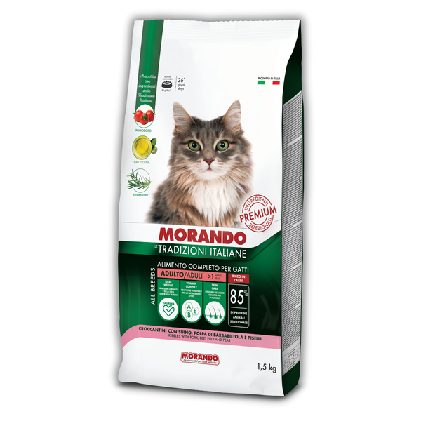 Сухий корм для котів Morando Tradizioni зі свининою, горохом та буряком 400 g 02765 фото