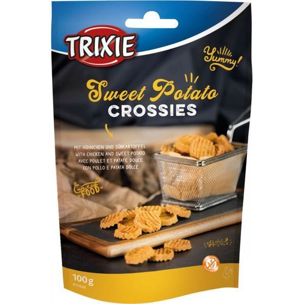 Ласощі Trixie Sweet Potato Crossies для собак з куркою та солодкою картоплею 100 г 1111170288 фото