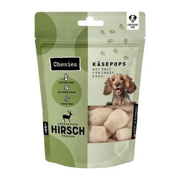 Сирні хрусткі сушені кубики для собак Chewies KasePops Оленина 35 г 40199 фото
