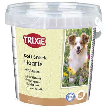 Ласощі Trixie Soft Snack Happy Hearts для собак з ягням 500 г 1111132992 фото