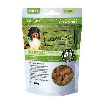 Натуральні ласощі з м'яса Кролика та Курки Chewies Lucky Bits для дорослих і літніх собак 80 г 40202 фото