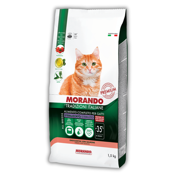 Сухий корм для стерилізованих котів Morando Tradizioni Sterilized з лососем 1,5 kg 02771 фото