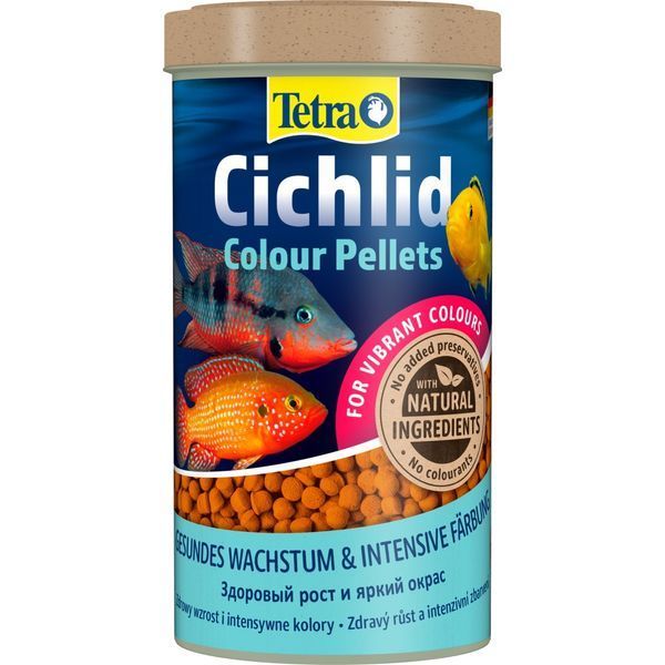 Корм Tetra Cichlid Colour для всіх цихлід для яскравості забарвлення гранули 500 мл 1111132078 фото