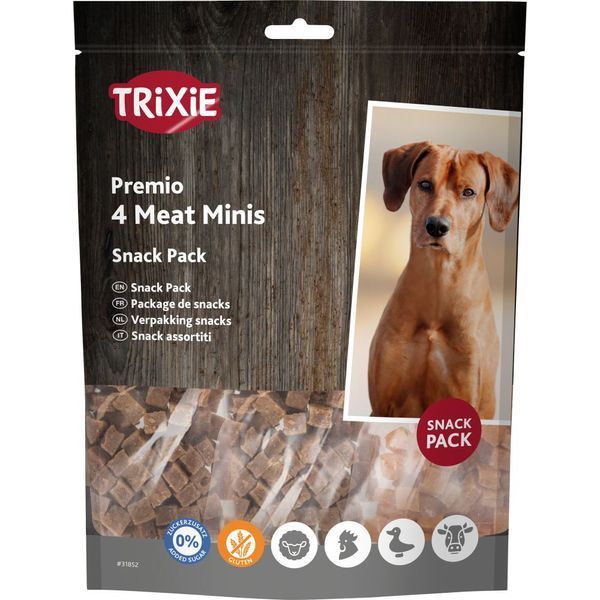 Ласощі Trixie Premio 4 Meat Minis для собак з куркою качкою яловичиною та бараниною 4х100 г 1111156270 фото