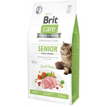 Корм сухий Brit Care Cat Grain Free Senior Weight Control для котів похилого віку з надмірною вагою з куркою 7 кг 1111162375 фото