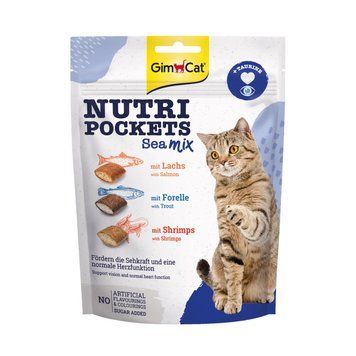 Ласощі вітамінні GimCat Nutri Pockets Морський мікс для котів з лососем фореллю та креветками 150 г 1111164084 фото