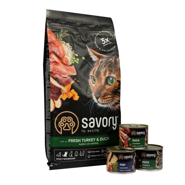 Набор Savory 2кг Утка + консервы 600г 1111168069 фото