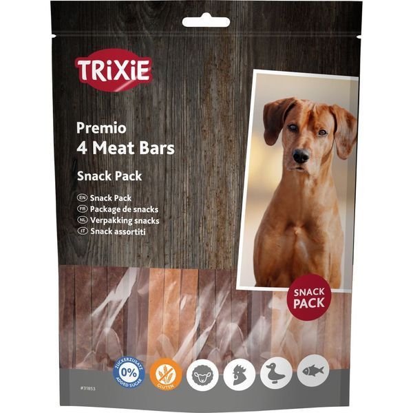 Ласощі Trixie Premio 4 Meat Bars для собак з куркою качкою бараниною та лососем 4х100 г 1111156271 фото