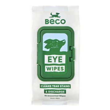 Бамбукові серветки для очищення слізних доріжок собак Beco Pets Dog Eye Wipes 70 шт. 45571 фото
