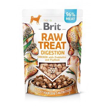 Ласощі Brit Raw Treat Digestion Freeze-dried для дорослих собак з куркою пробіотиками та псиліумом для поліпшення травлення 1111176193 фото