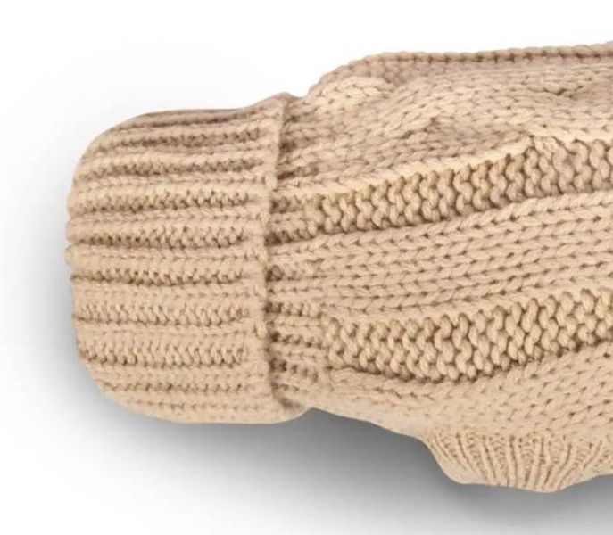 Вязаный свитер для собаки Wolters Cable Knit с узором коса 45 см Бежевый 29613 фото