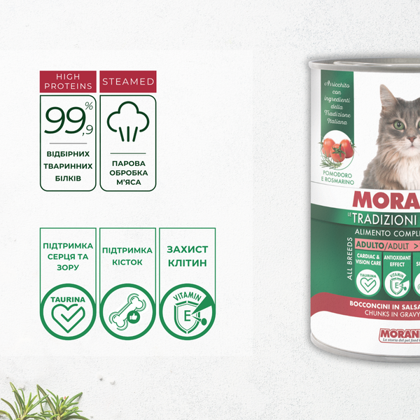 Консерви для котів Morando Tradizioni шматочки у соусі з яловичиною 405 g 02776 фото