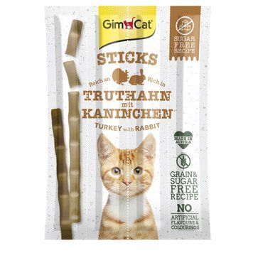 Ласощі GimCat м&rsquo;ясні палички для котів з індичкою та кроликом 4 шт 1111130024 фото