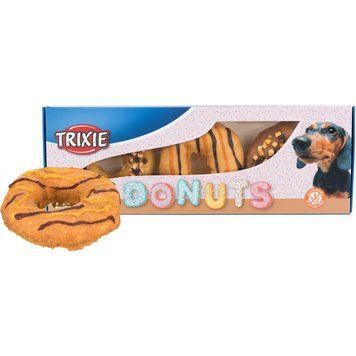 Ласощі Trixie Donuts для собак набір пончиків качка/тріска/курка 10 см 3 шт 100 г 1111170302 фото