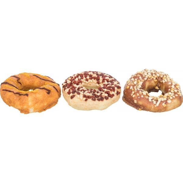 Ласощі Trixie Donuts для собак набір пончиків качка/тріска/курка 10 см 3 шт 100 г 1111170302 фото